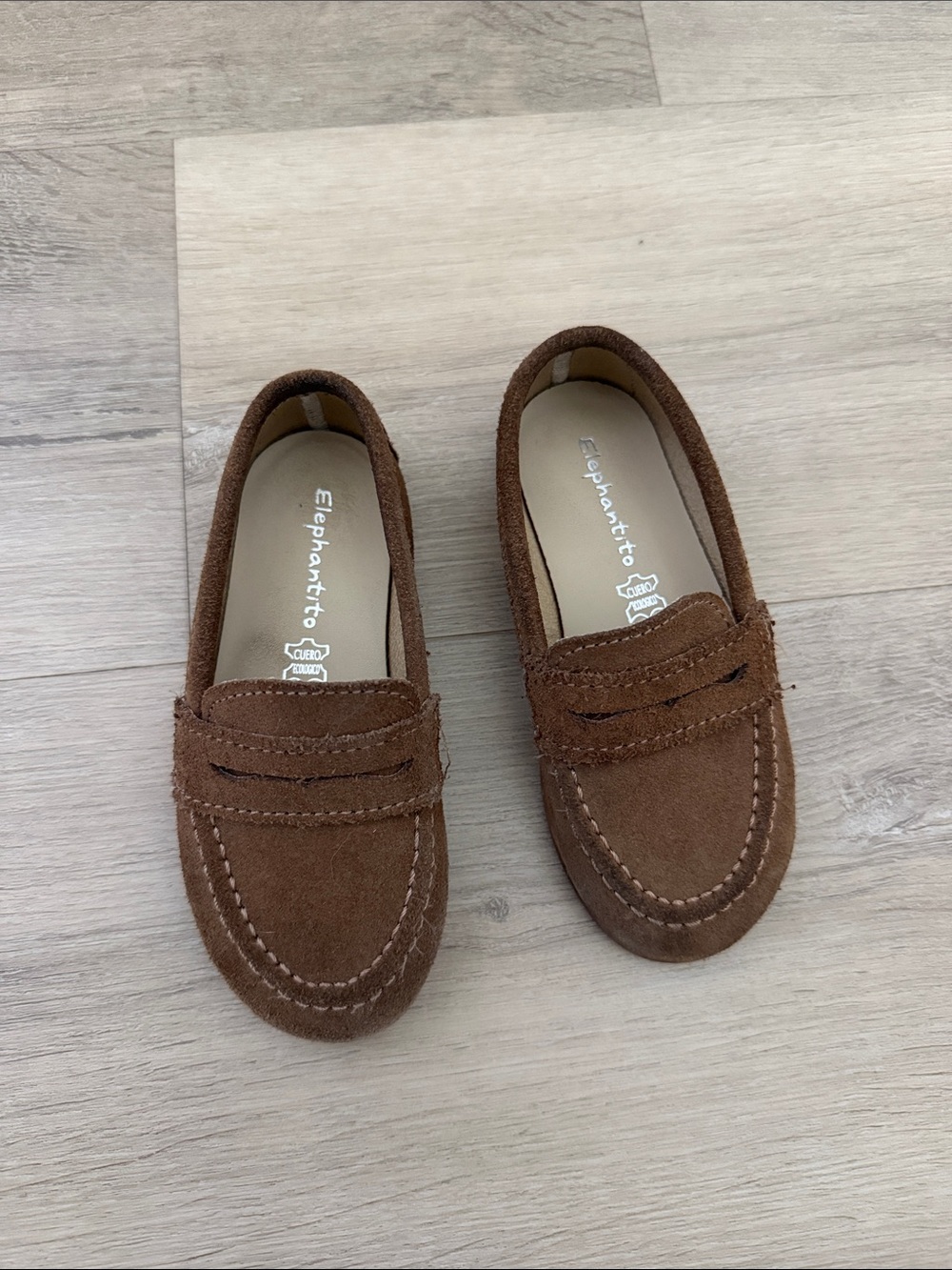 Elephantito Brown Suede Classic Penny Loafers